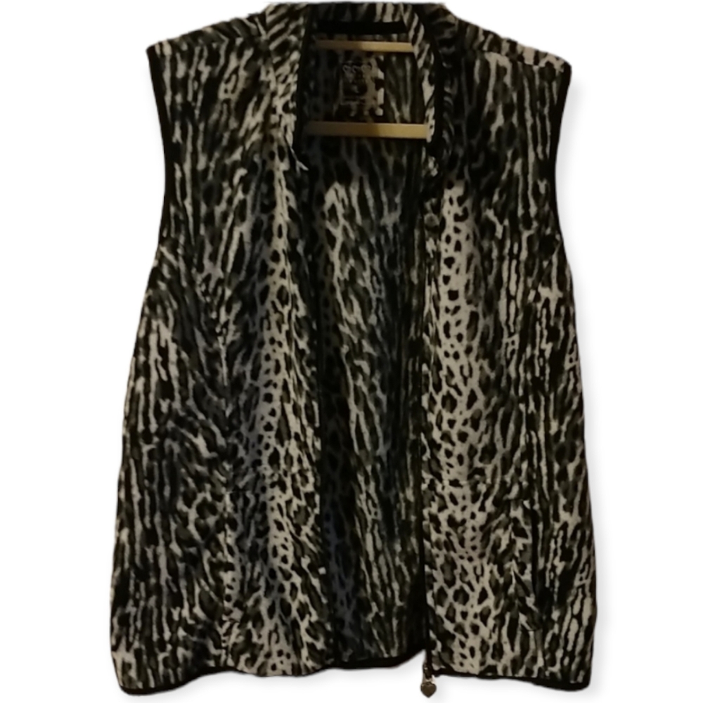 Women's Large Zebra Print Vest Size L